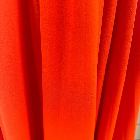 Amur Pink Orange One Shoulder Gown SIZE 2 Pleated Cut Out Formal Vacation $600 - Picture 16 of 16